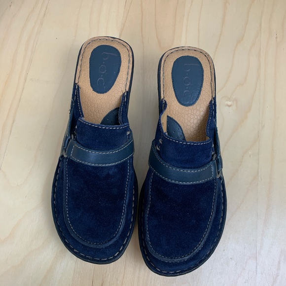 BOC Blue Suede Shoes Clog Style Size 9 - Picture 2 of 8